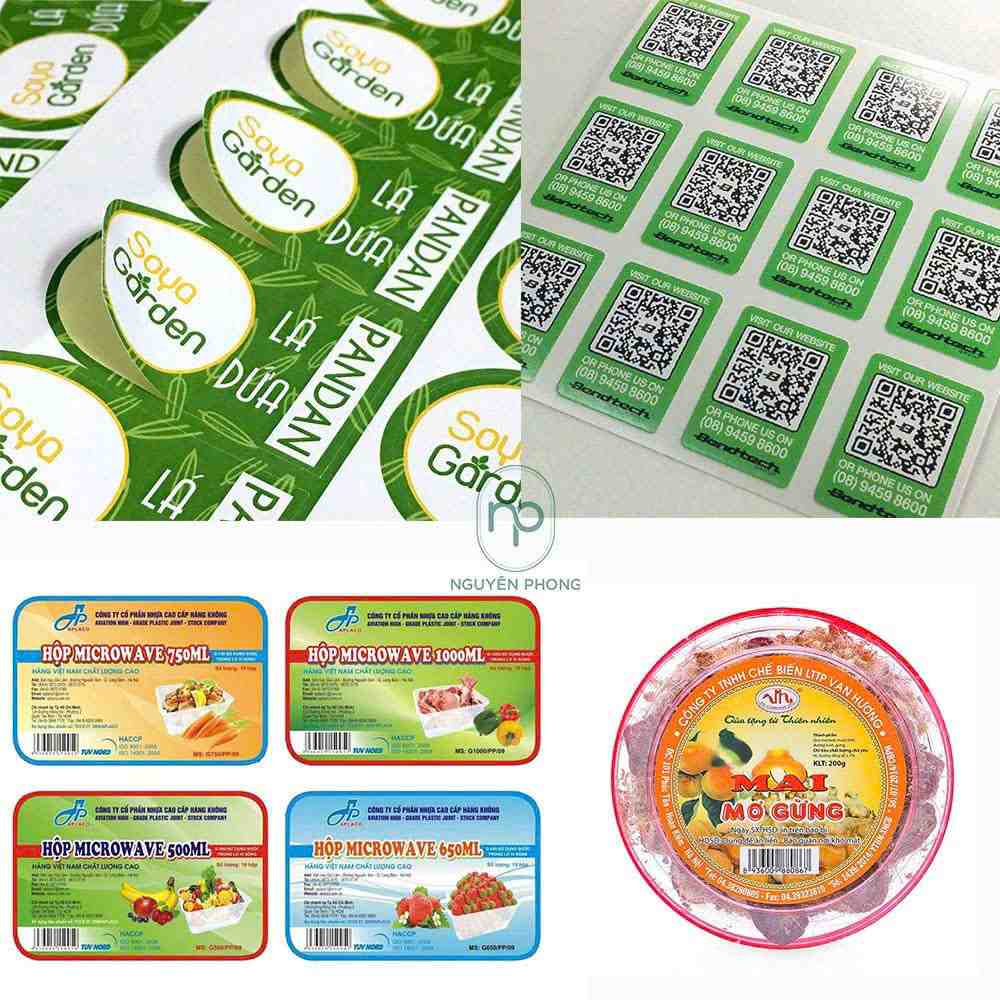 Mẫu in decal lấy liền cho đồ ăn